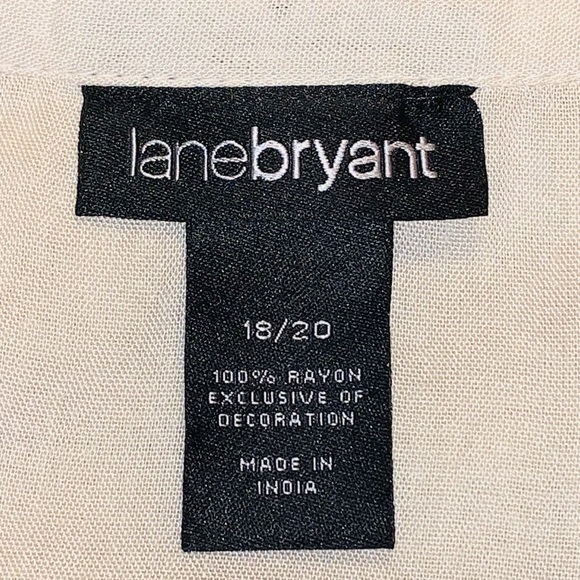 LANE BRYANT ⭐️ Embellished Off-White Peasant Tunic - Picture 7 of 7